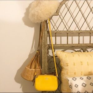 Yellow Coach Mini Crossbody Bag Purse